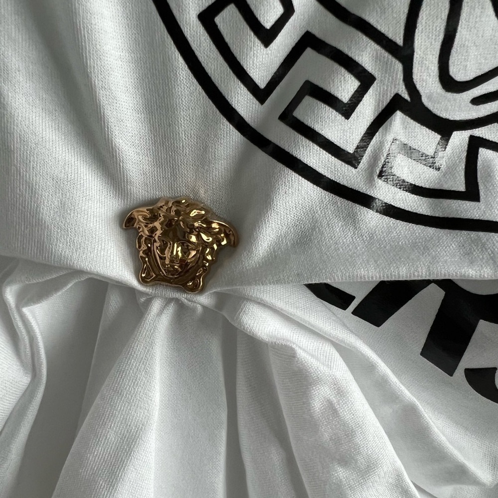 Versace Draped Logo Print T-shirt - Picture 4 of 12